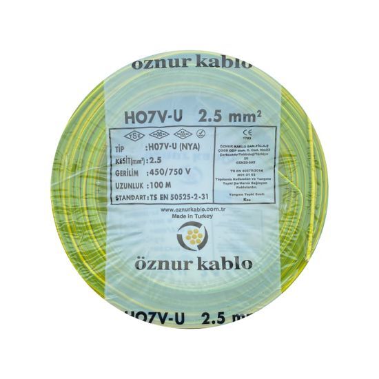 Öznur 2,5 NYA Kablo - Sarı & Yeşil