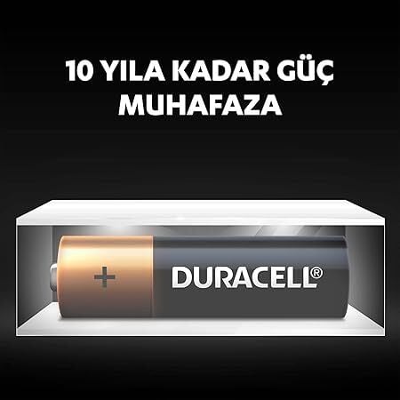 Duracell Alkalin AA Kalem Pil 1.5V (LR6 / MN1500) – Güçlü ve Dayanıklı Enerji, 4'lü Paket