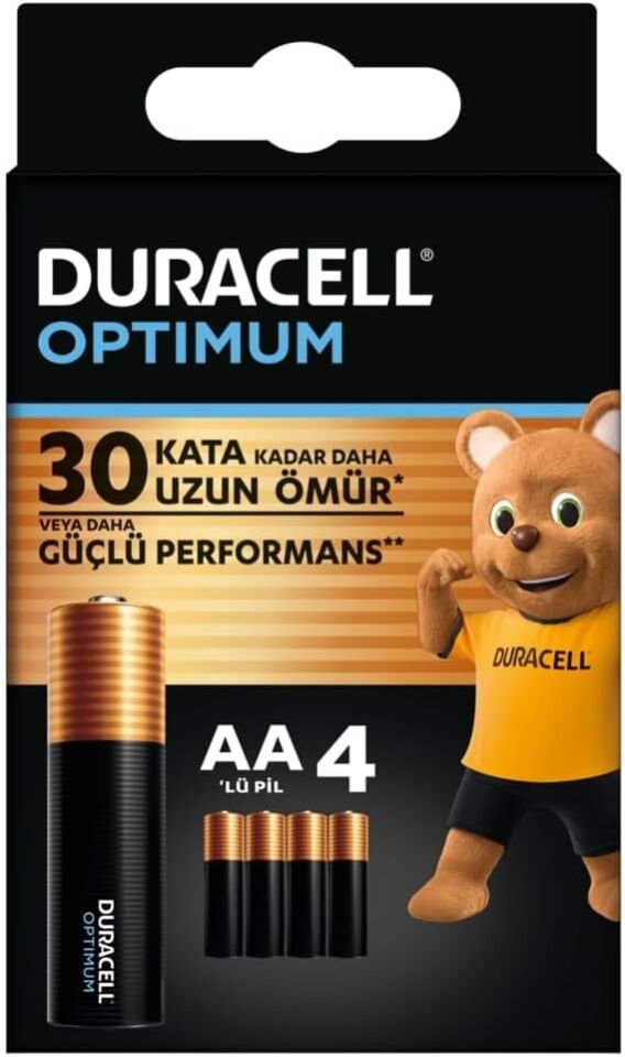 Duracell Optimum AA Alkalin Kalem Pil (4'lü Paket) 1.5V - LR6 MX1500