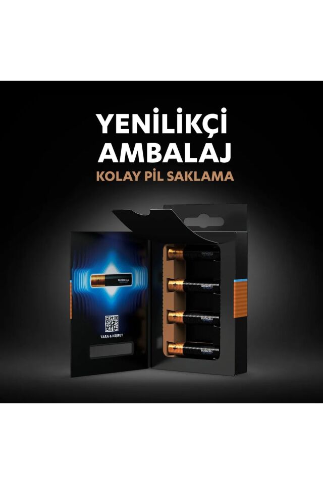 Duracell Optimum AAA Alkalin İnce Kalem Pil, 1.5V LR03/MN2400 (4'lü Paket)