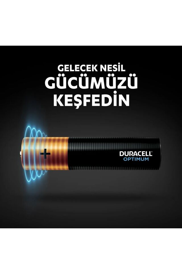 Duracell Optimum AAA Alkalin İnce Kalem Pil, 1.5V LR03/MN2400 (4'lü Paket)